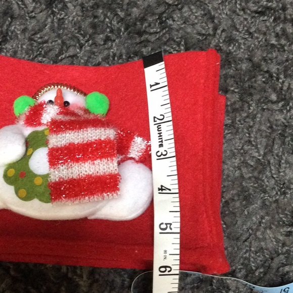 NWT Christmas holiday snowman decorations ornaments bag wine bottle cover - Picture 13 of 14